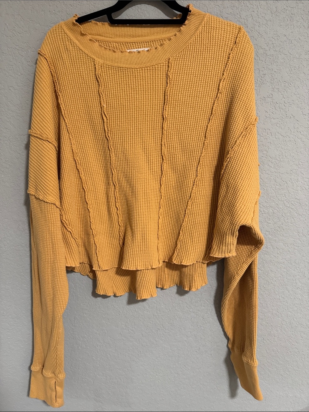 We The Free Waffle Knit Long Sleeve Top
